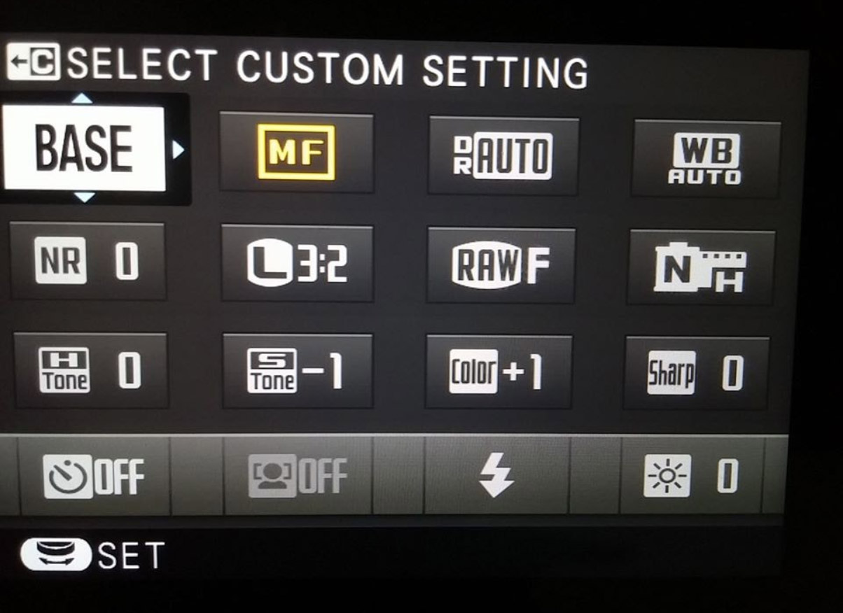 thong-so-fujifilm Màn hình setting máy Fujifilm